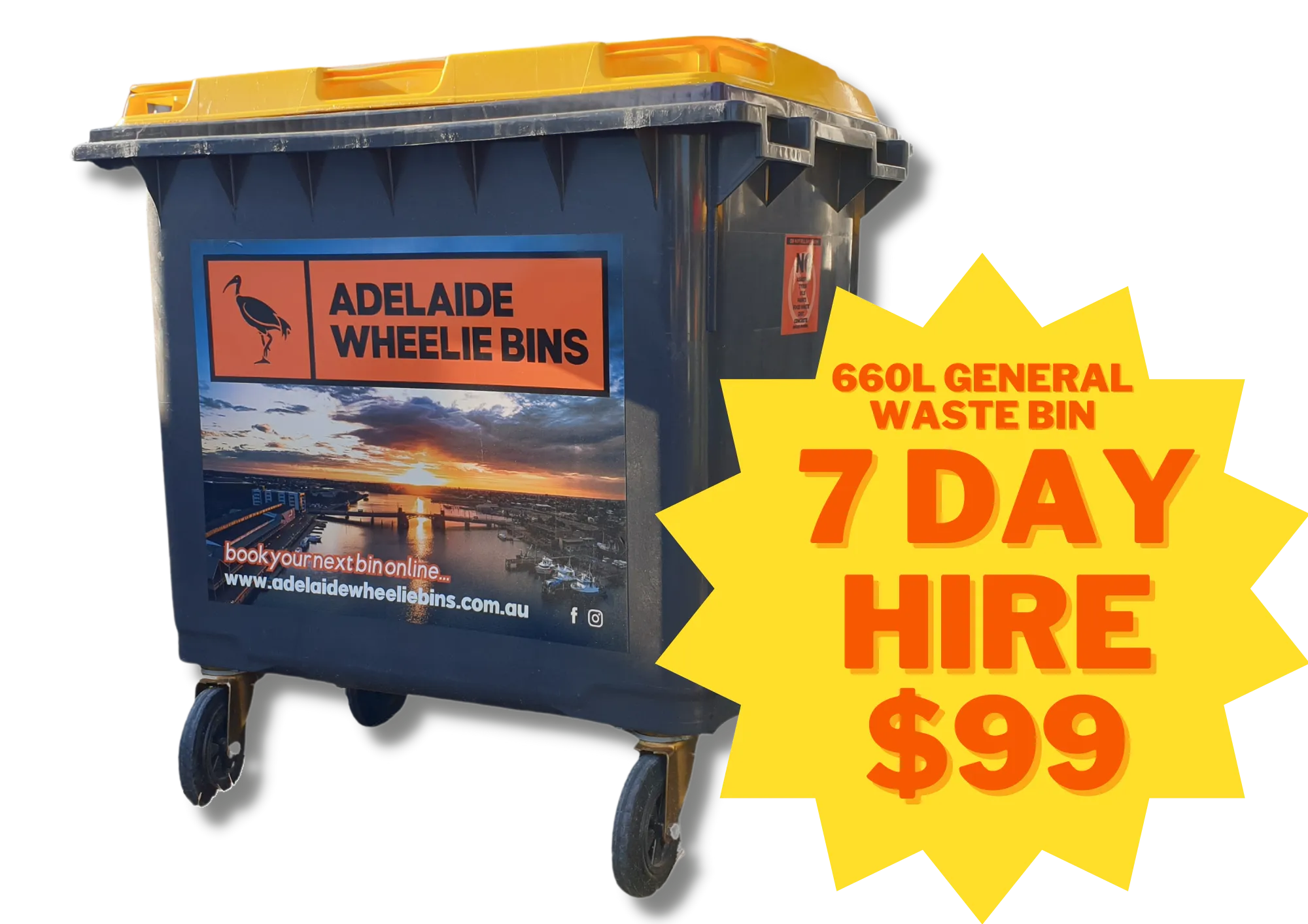 660L Wheelie Bin